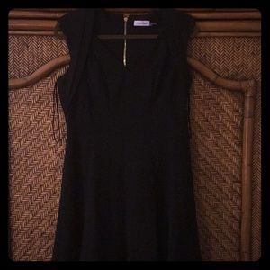 Black Calvin Klein fit and flare dress